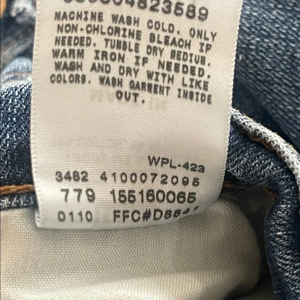 Vintage Levi’s 515 boot cut blue denim jeans size 8 short mid rise distressed 8p - Picture 12 of 16